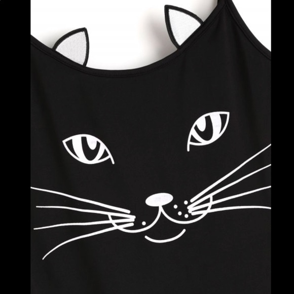 Printed Cat Patch Bodysuit - Picture 4 of 7